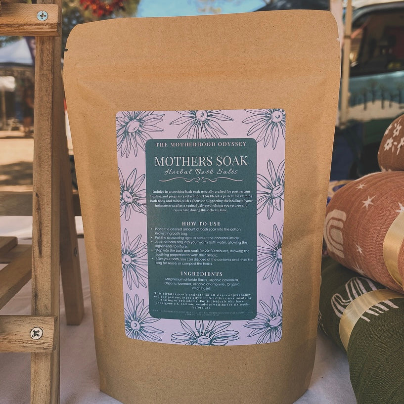 Organic Postpartum Bath Soak | Postpartum Bath Salts | Healing Magnesium Soak