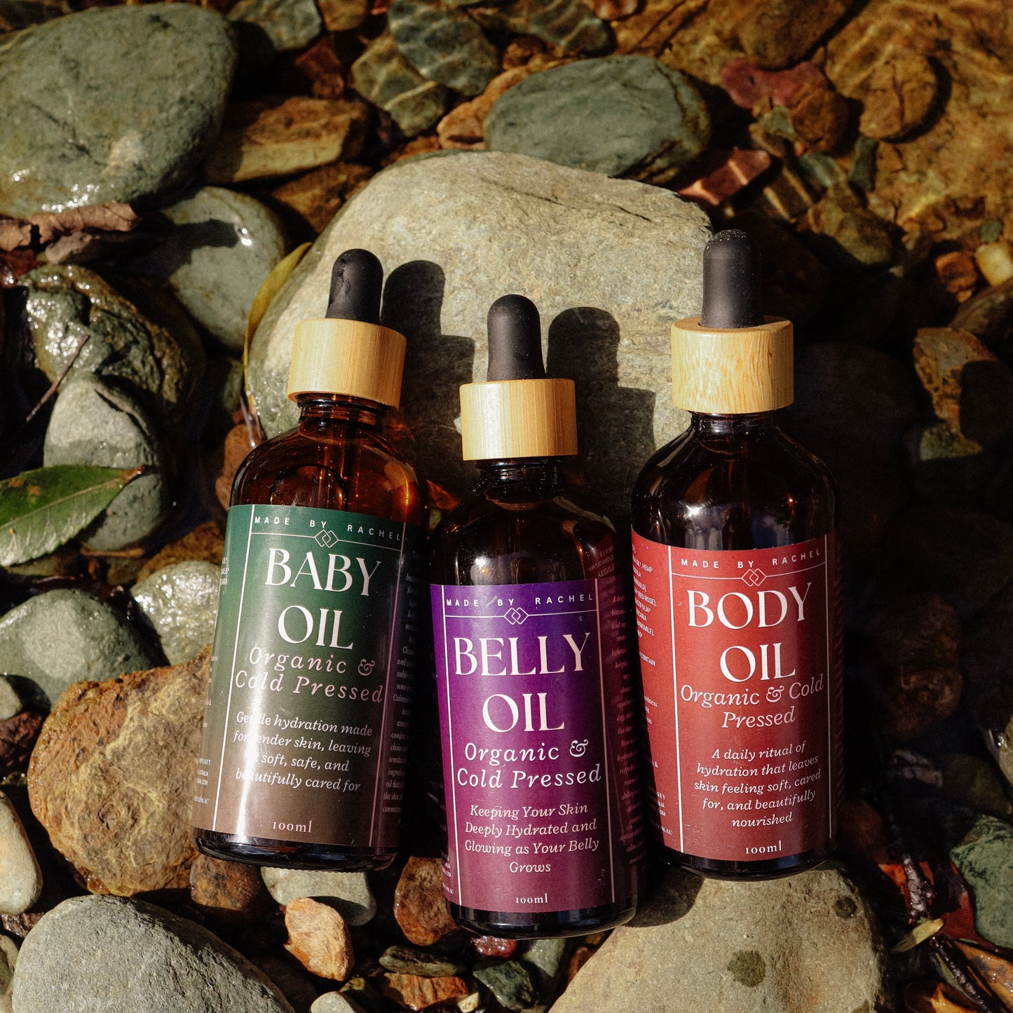 Trio of Oils: Body Oil, Belly Oil, Baby Oil