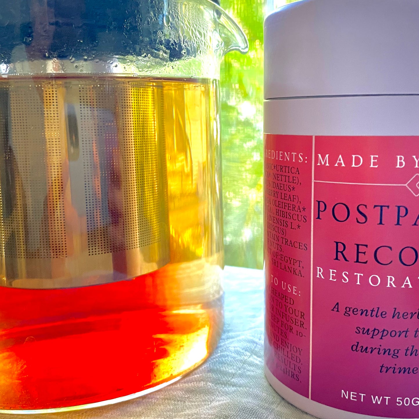 Postpartum Recovery Tea | Herbal Tea for Iron and Mineral Support | Restorative Herbal Blend for New Mums