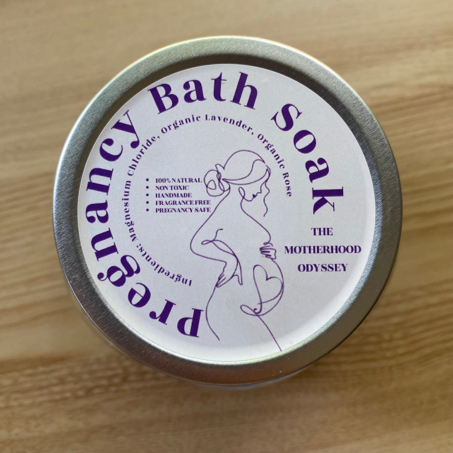 Organic Pregnancy Bath Soak | Bath Salts for Pregnancy | Non-toxic Herbal Soak for Pregnant Women