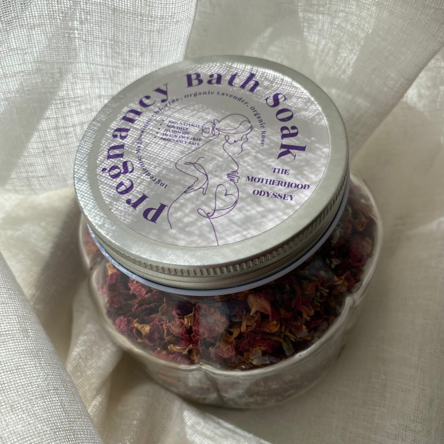 Organic Pregnancy Bath Soak | Bath Salts for Pregnancy | Non-toxic Herbal Soak for Pregnant Women