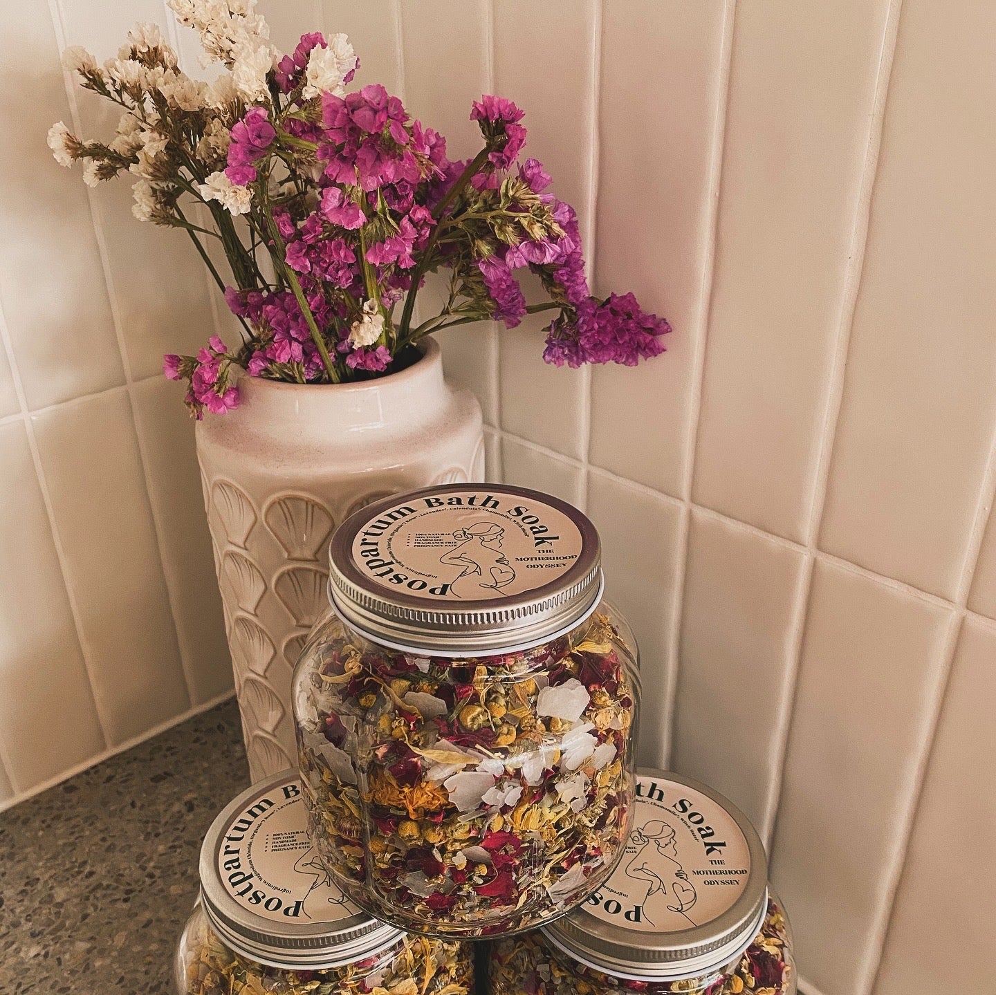 Organic Postpartum Bath Soak | Postpartum Bath Salts | Healing Magnesium Soak